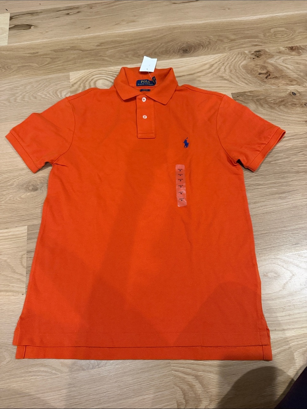 NWT Polo by Ralph Lauren Bright Orange Short-Sleeve Polo with Navy Pony